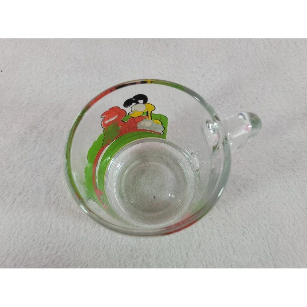 Vintage McDonald's Garfield Glass Cup Mug Jim Davis Odie 1978 Collectible 8oz